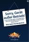 Preview: Schild "Gerät ausser Betrieb" - DIN A5
