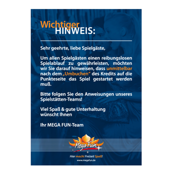 Umbuchen Infoplakat
