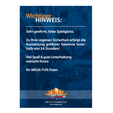 Auszahlung Infoplakat
